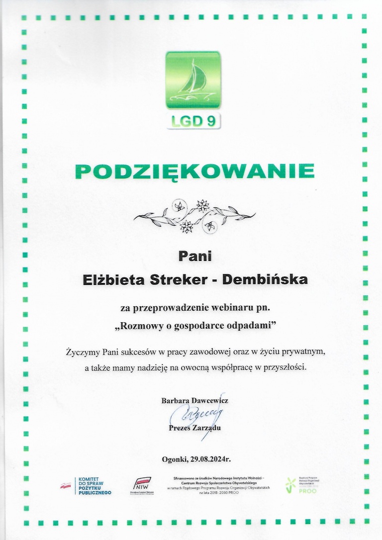 Podziękowania