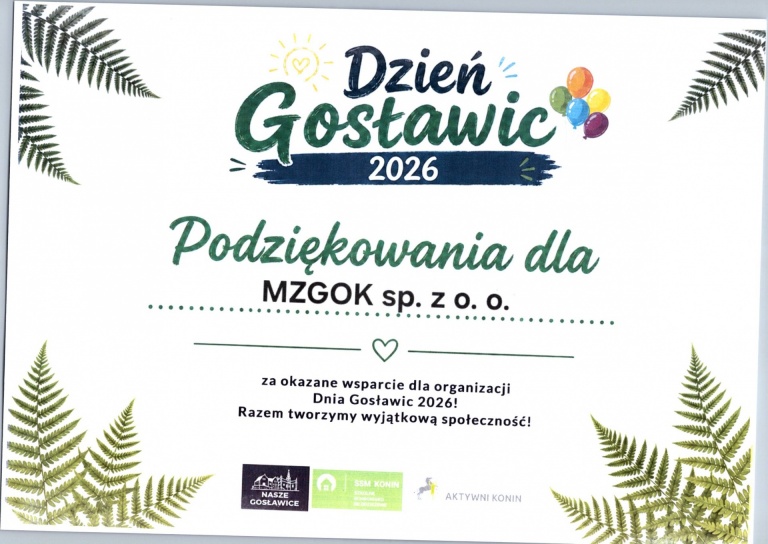 Podziękowania 2026